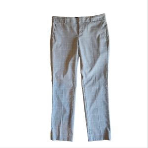 Banana Republic Reegan Style Dress Pants, Size 2P, Gray w/ Plaid Design